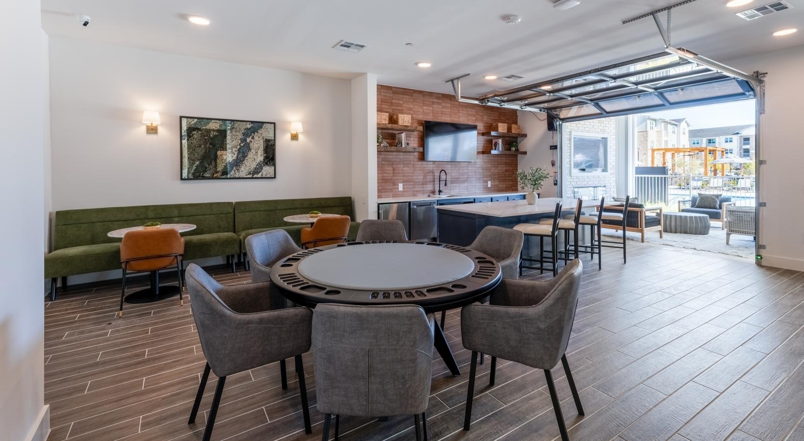 Clubhouse lounge and dining area