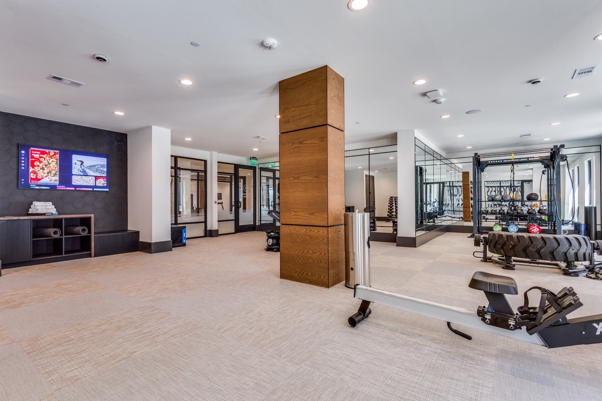 Health club interior