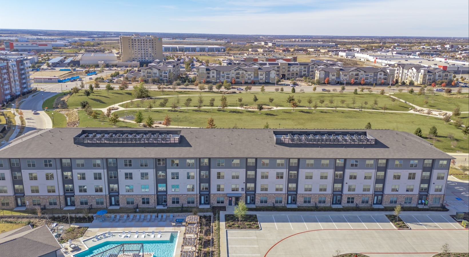 Aerial view of the community