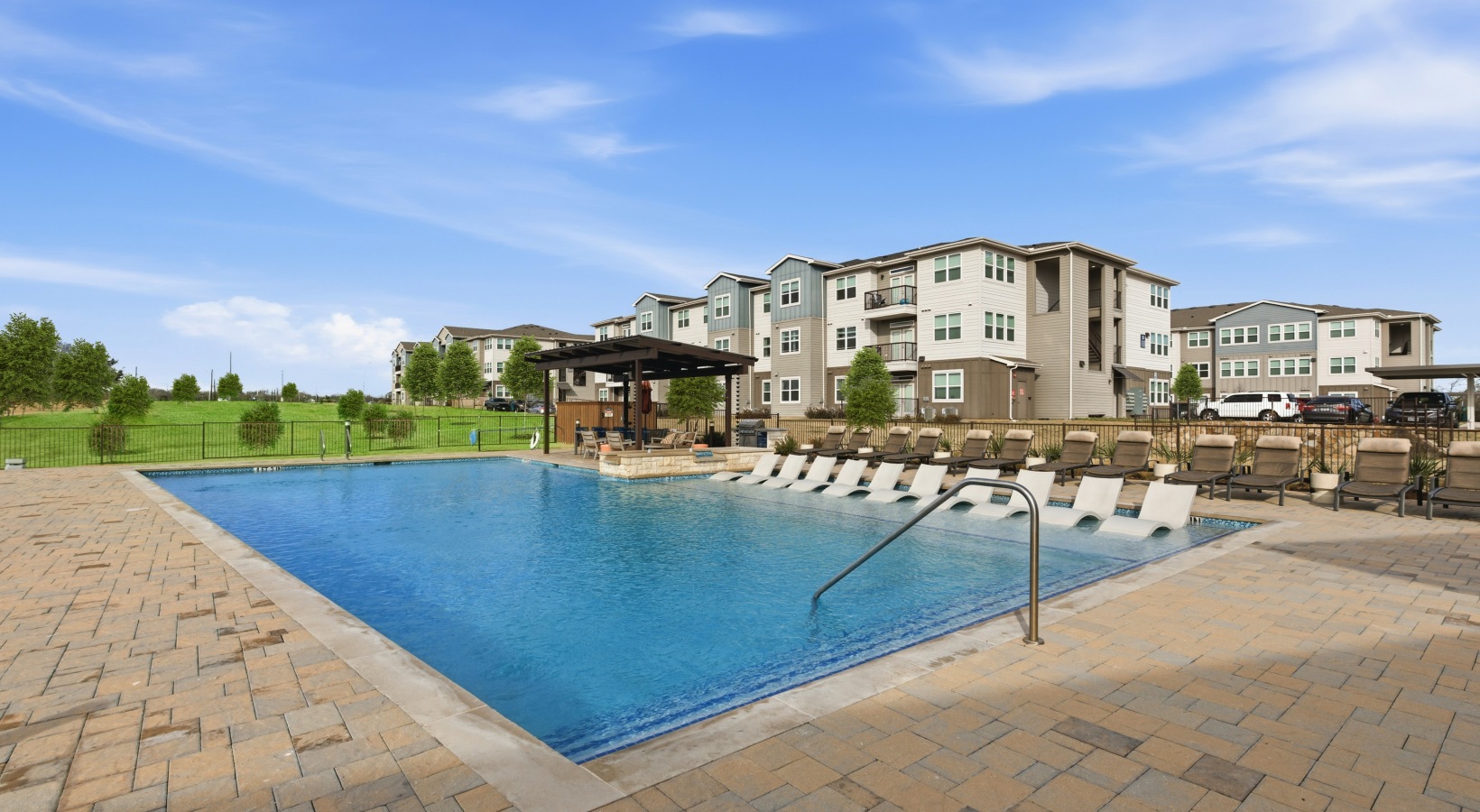 Resort-style swimming pool