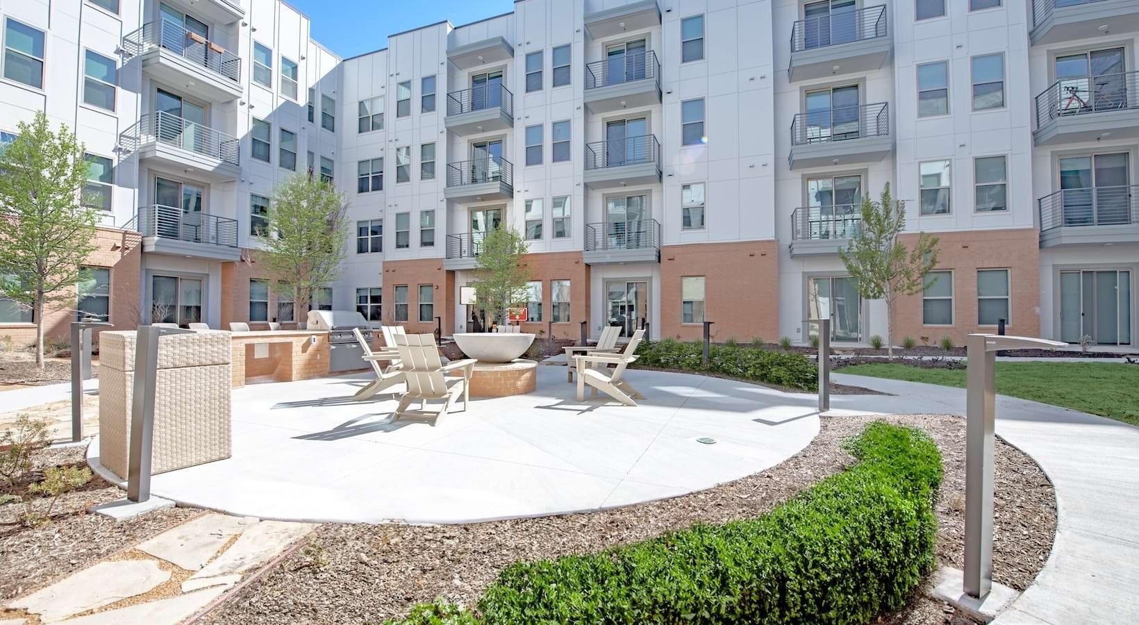 Courtyard with fire feature