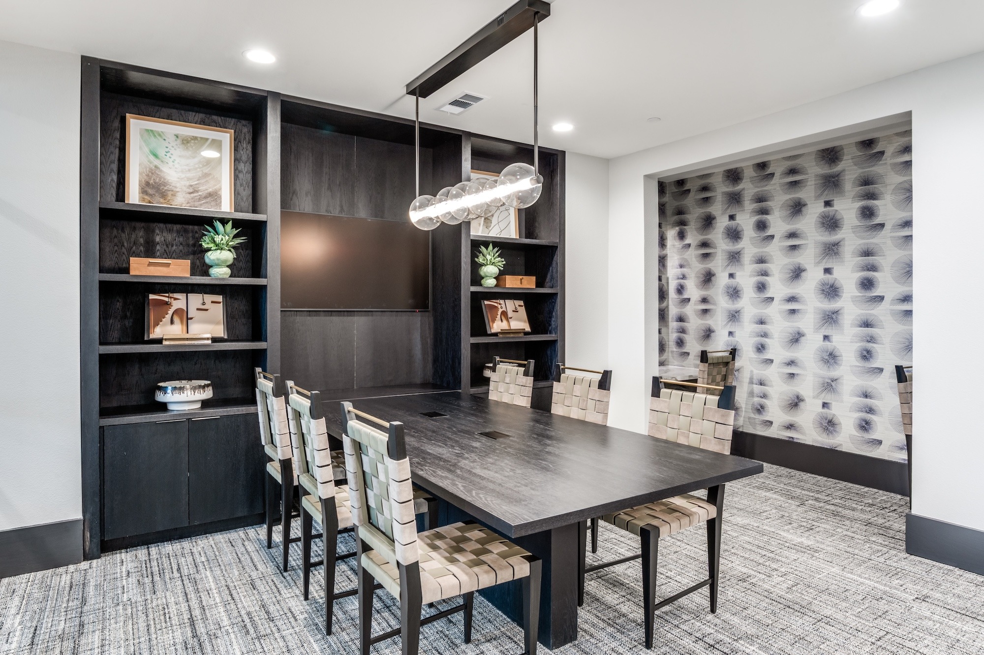 Private meeting room in the coworking lounge