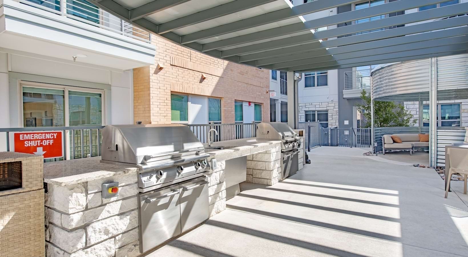 Poolside grilling stations