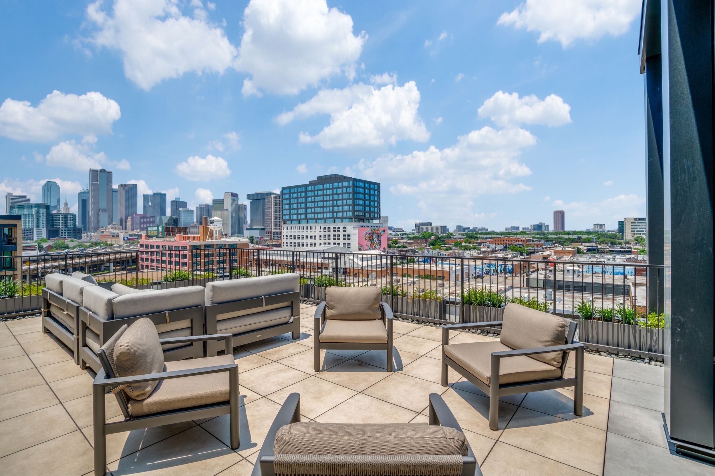Rooftop lounge seating