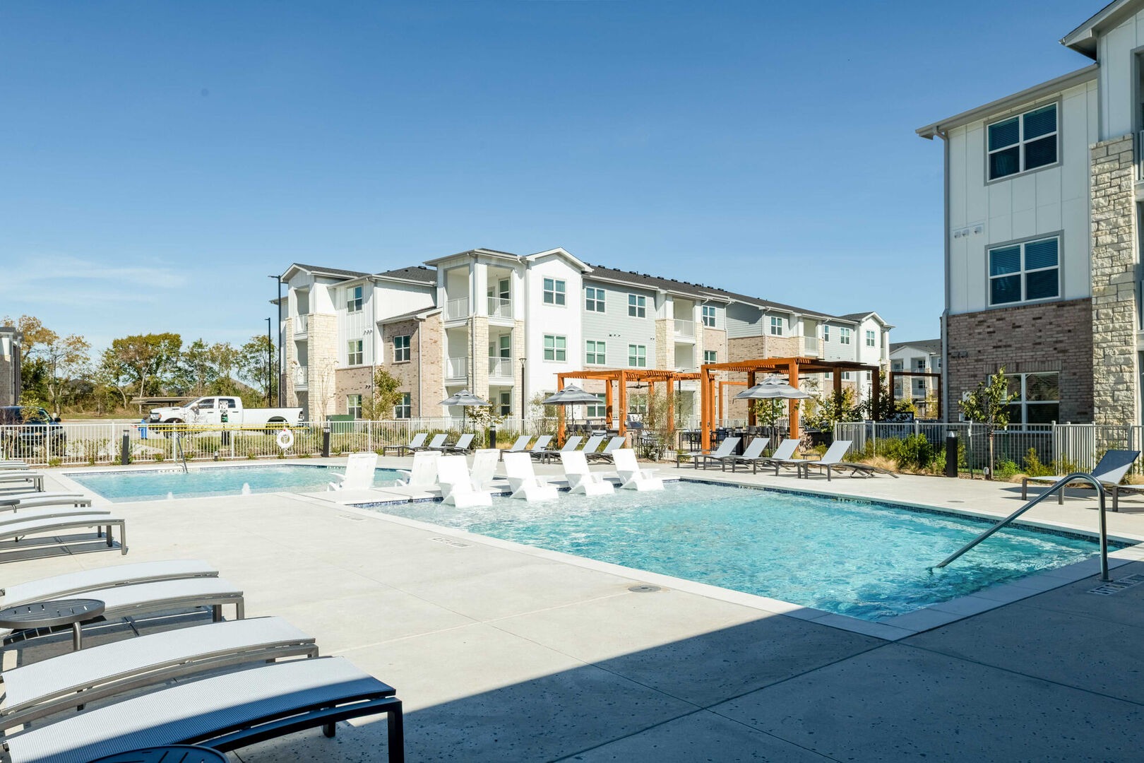 Resort-style pool and sundeck