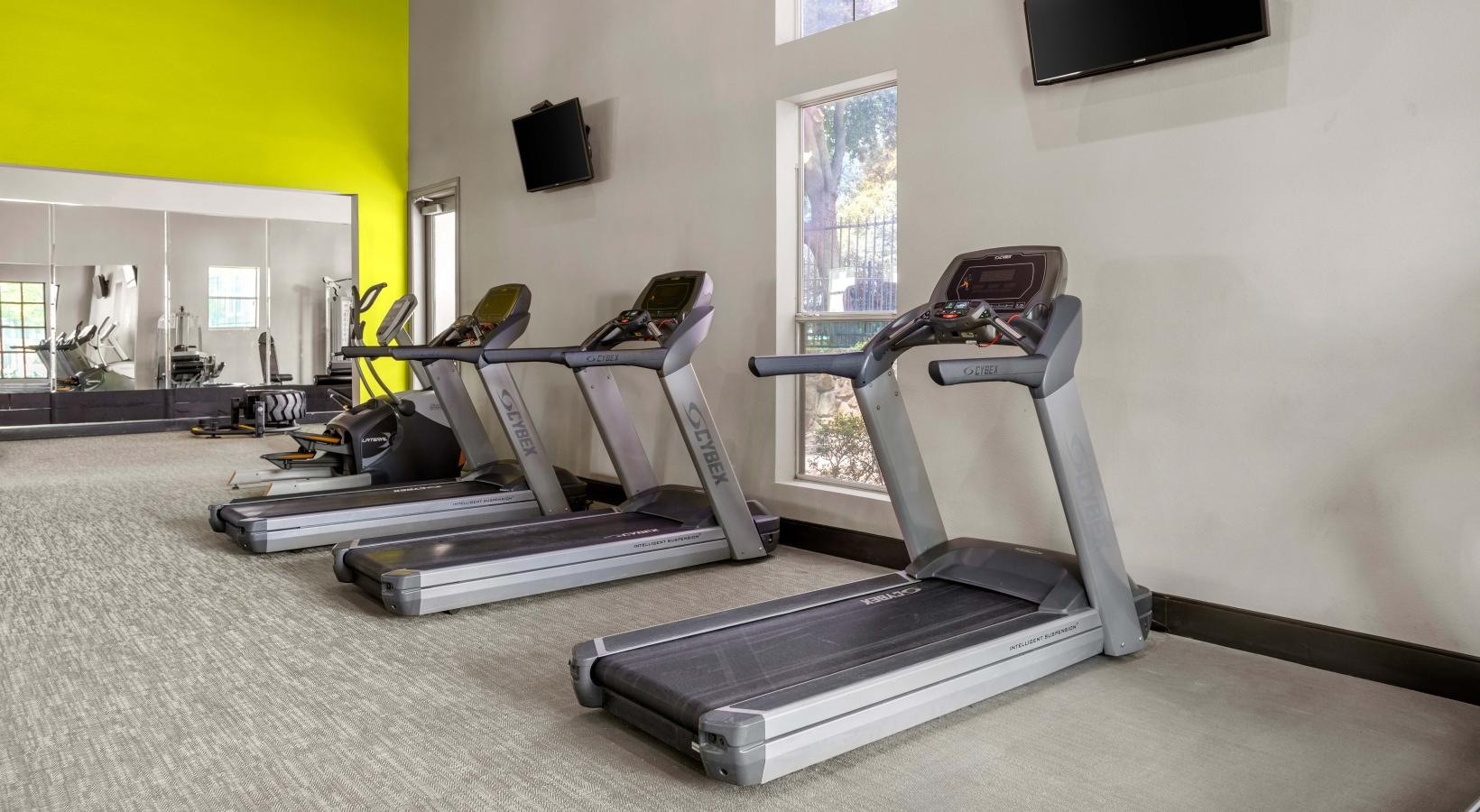 Fitness center with cardio equipment