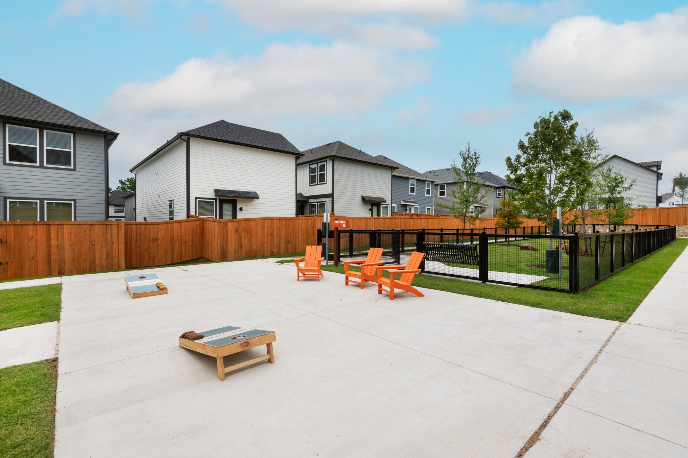 Outdoor game courtyard