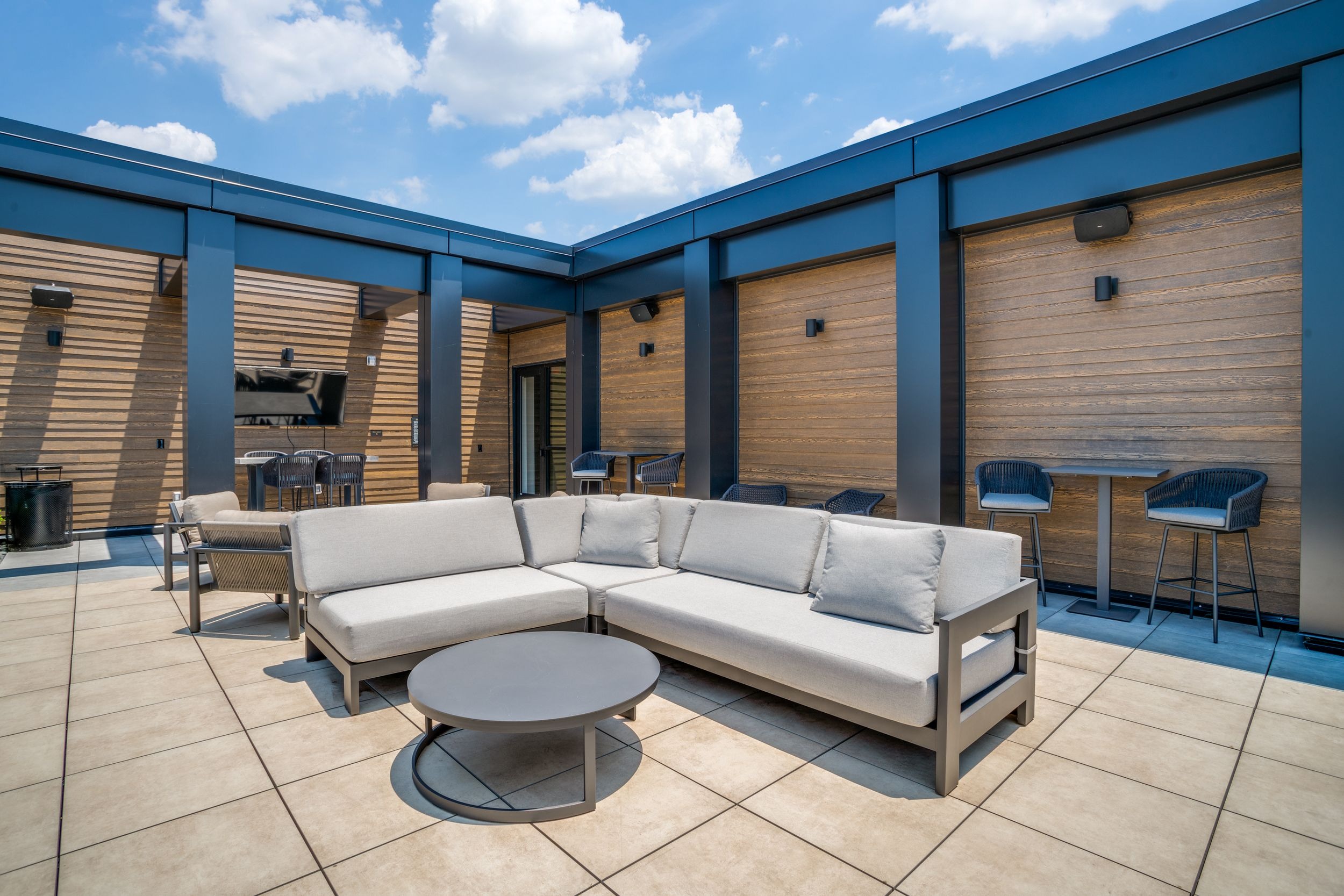 Outdoor terrace seating