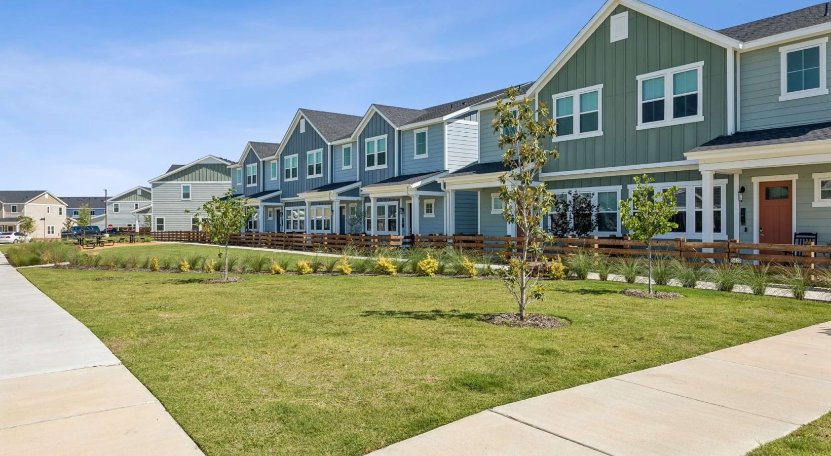 Green space and walkway