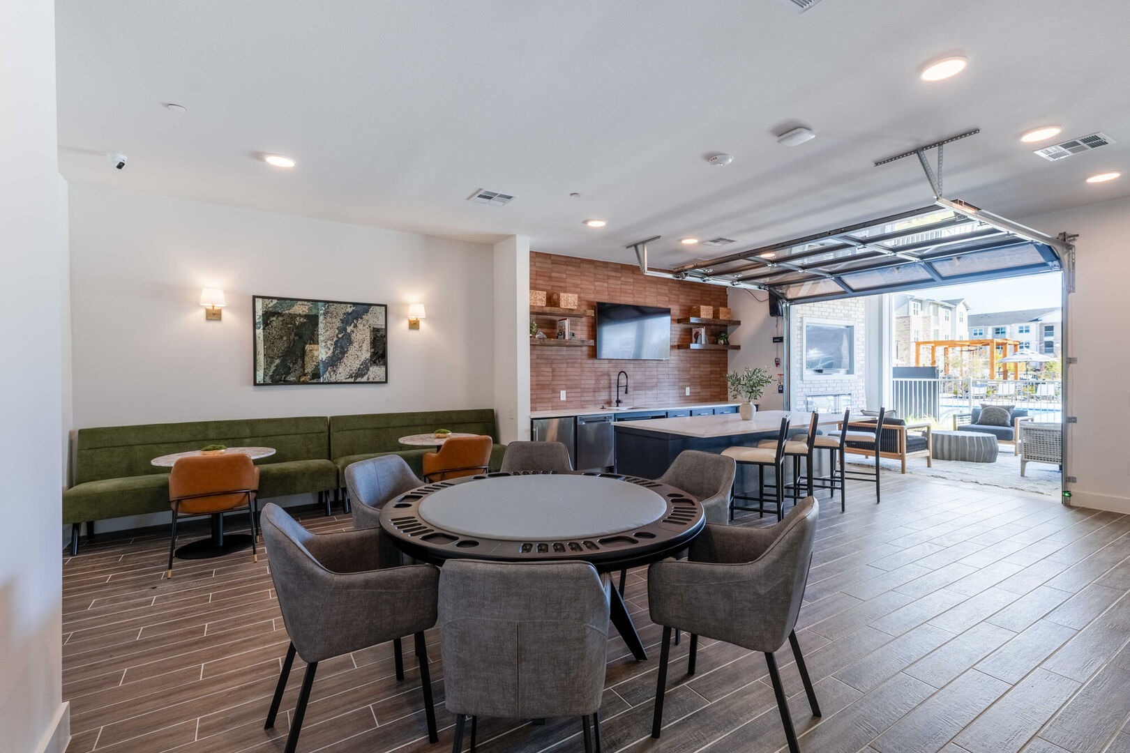 Clubhouse lounge and dining area