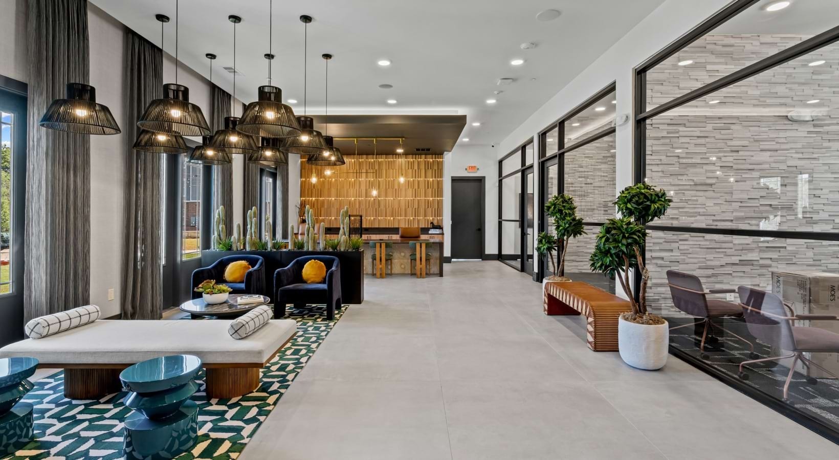 Resident lounge and leasing lobby
