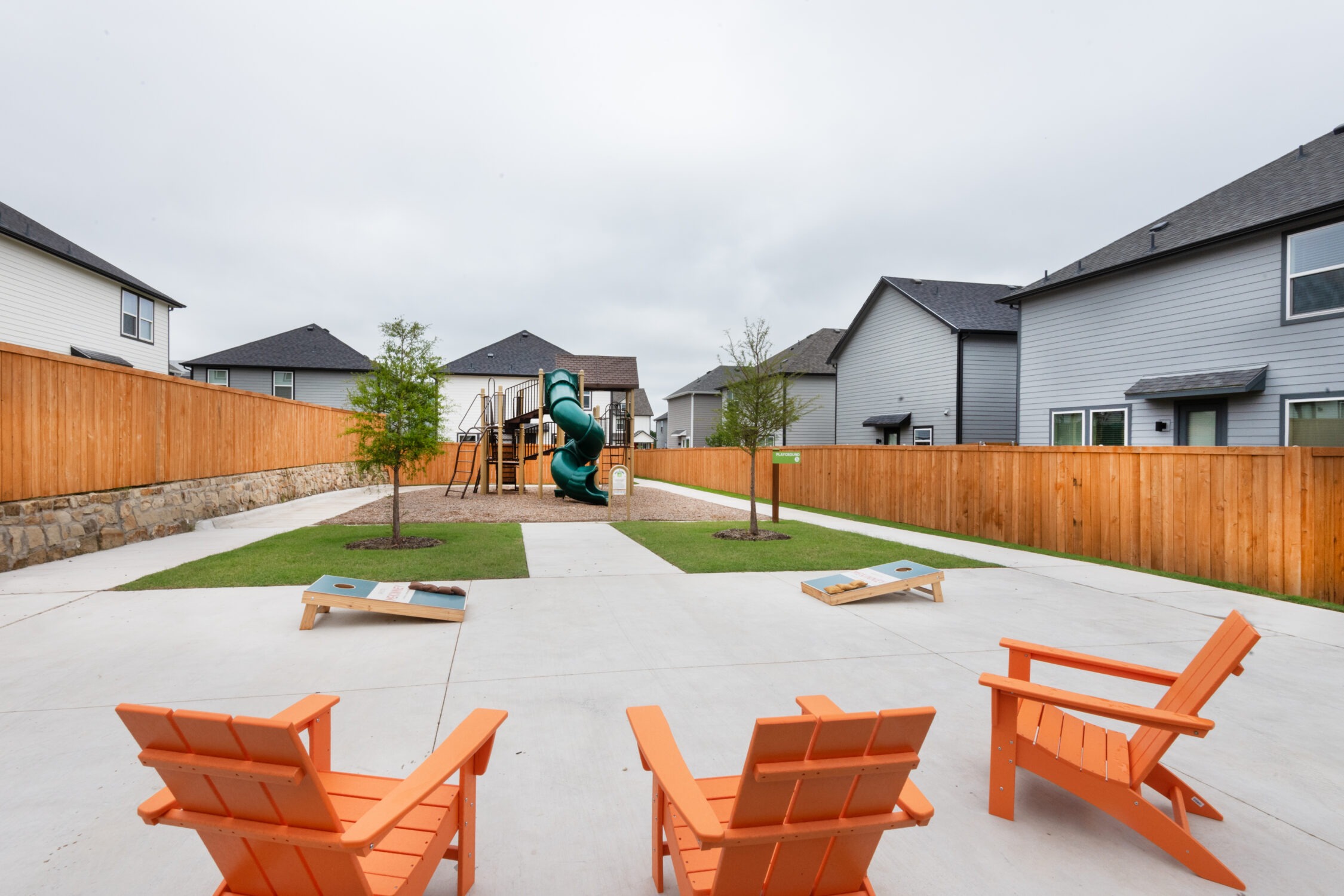 Outdoor game courtyard