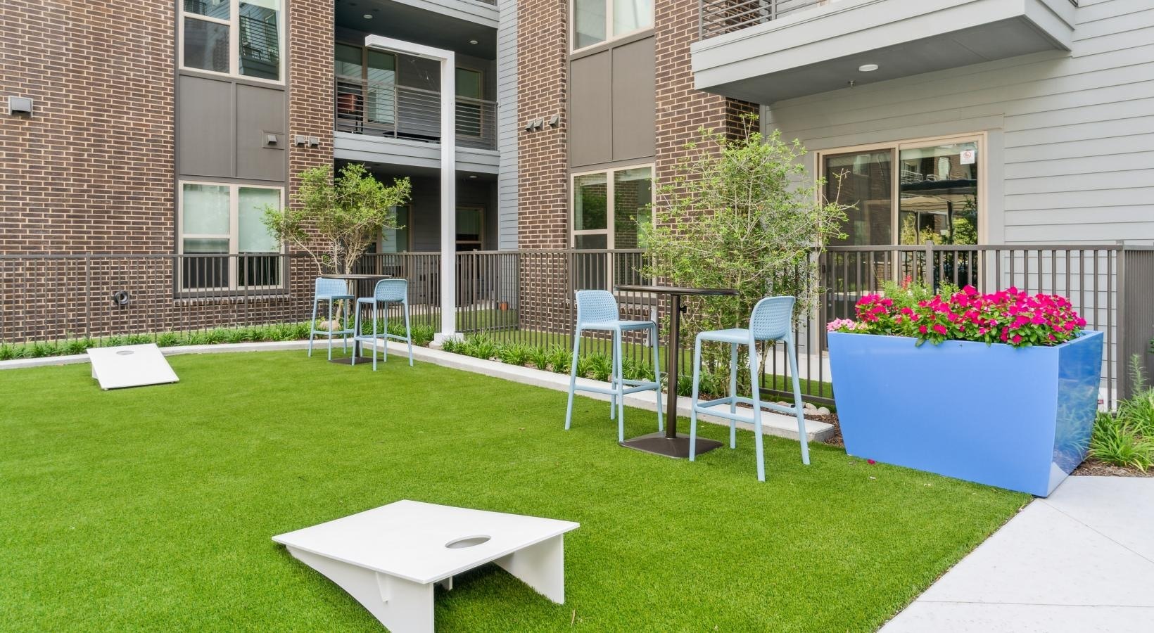 Lawn with outdoor games