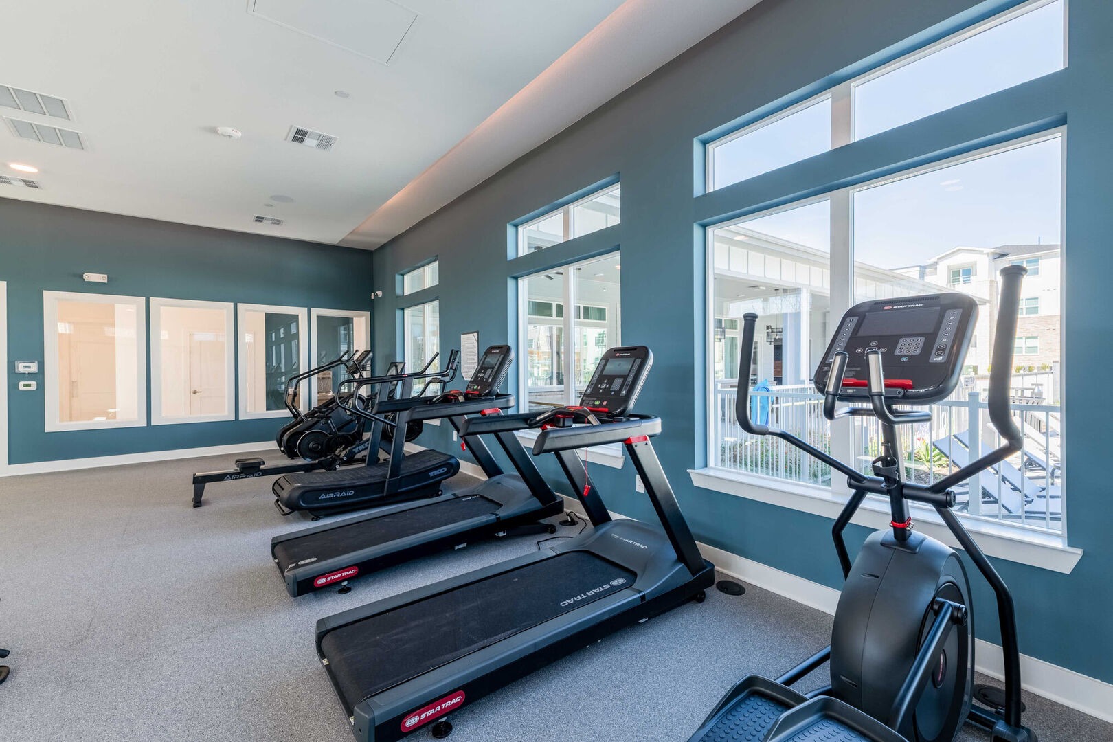 Fitness center with cardio equipment