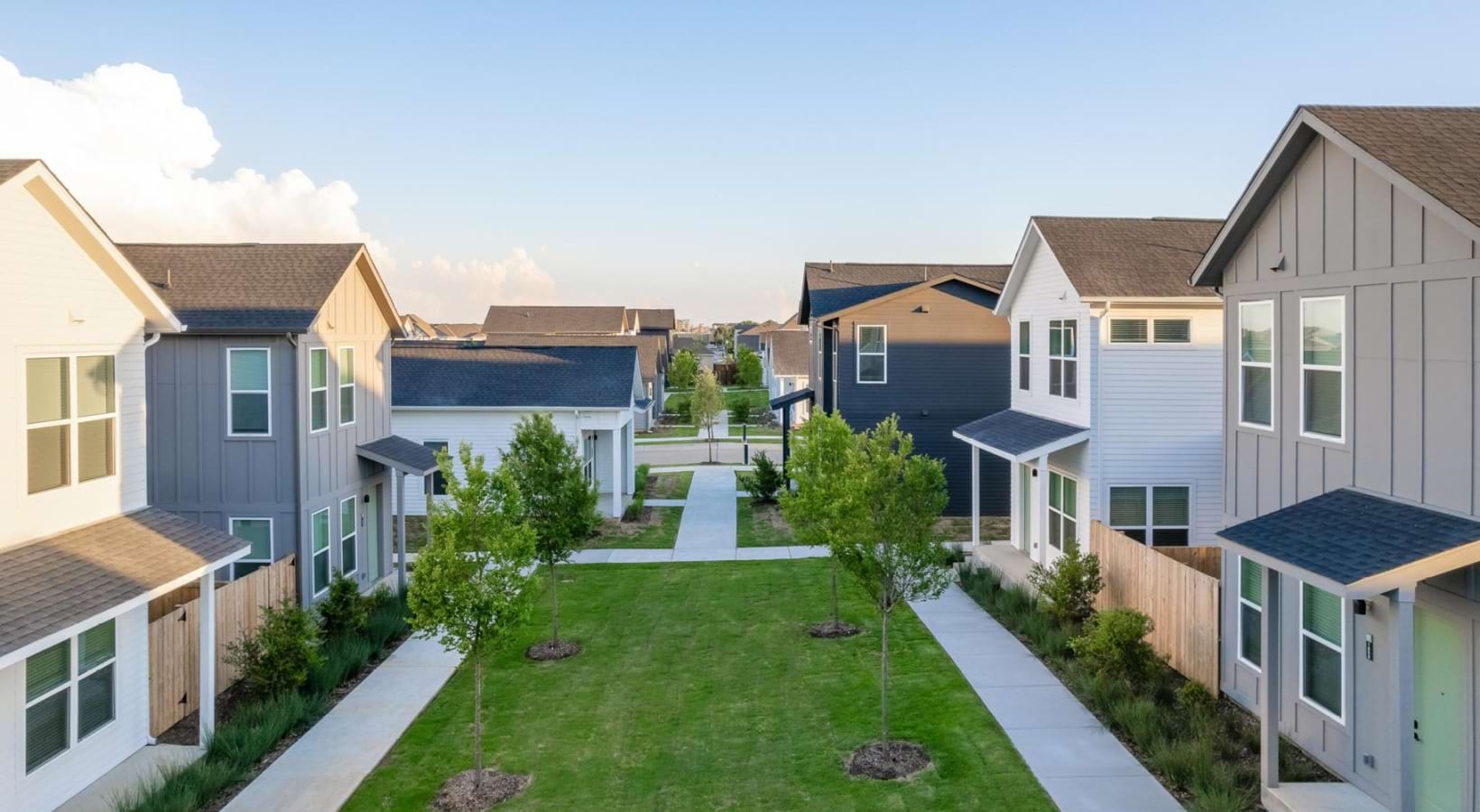 Community landscaping and homes