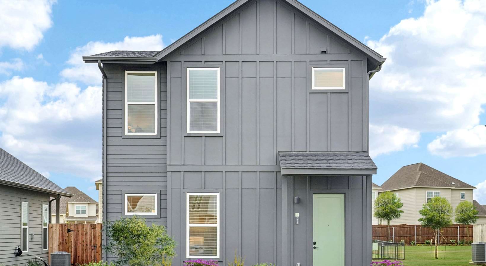 Home exterior with landscaping