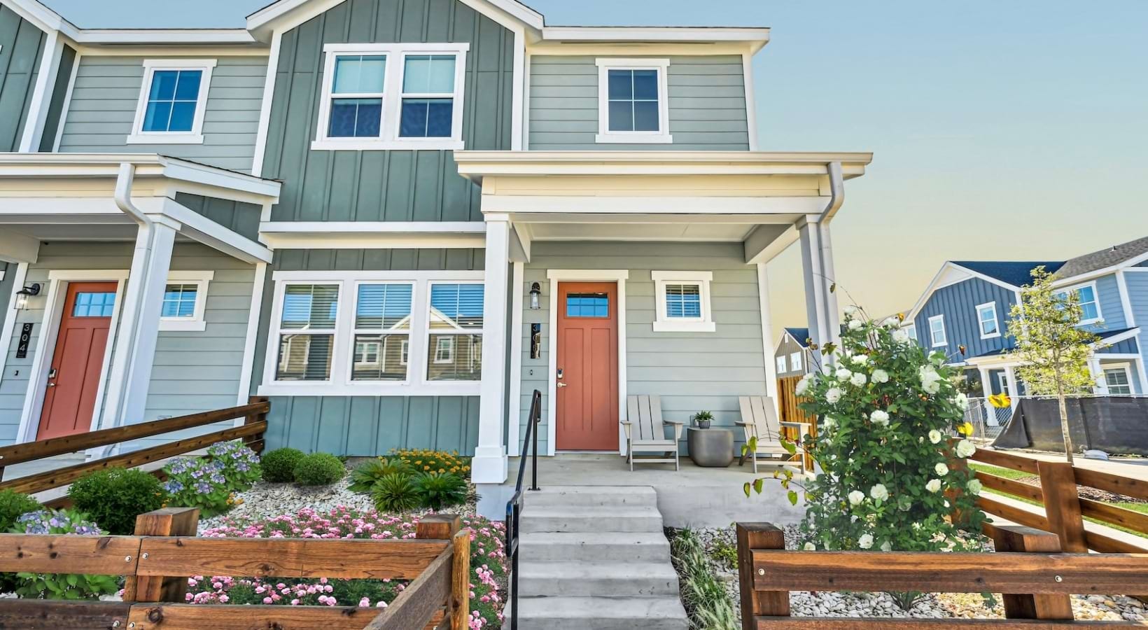 Home exteriors and streetscape