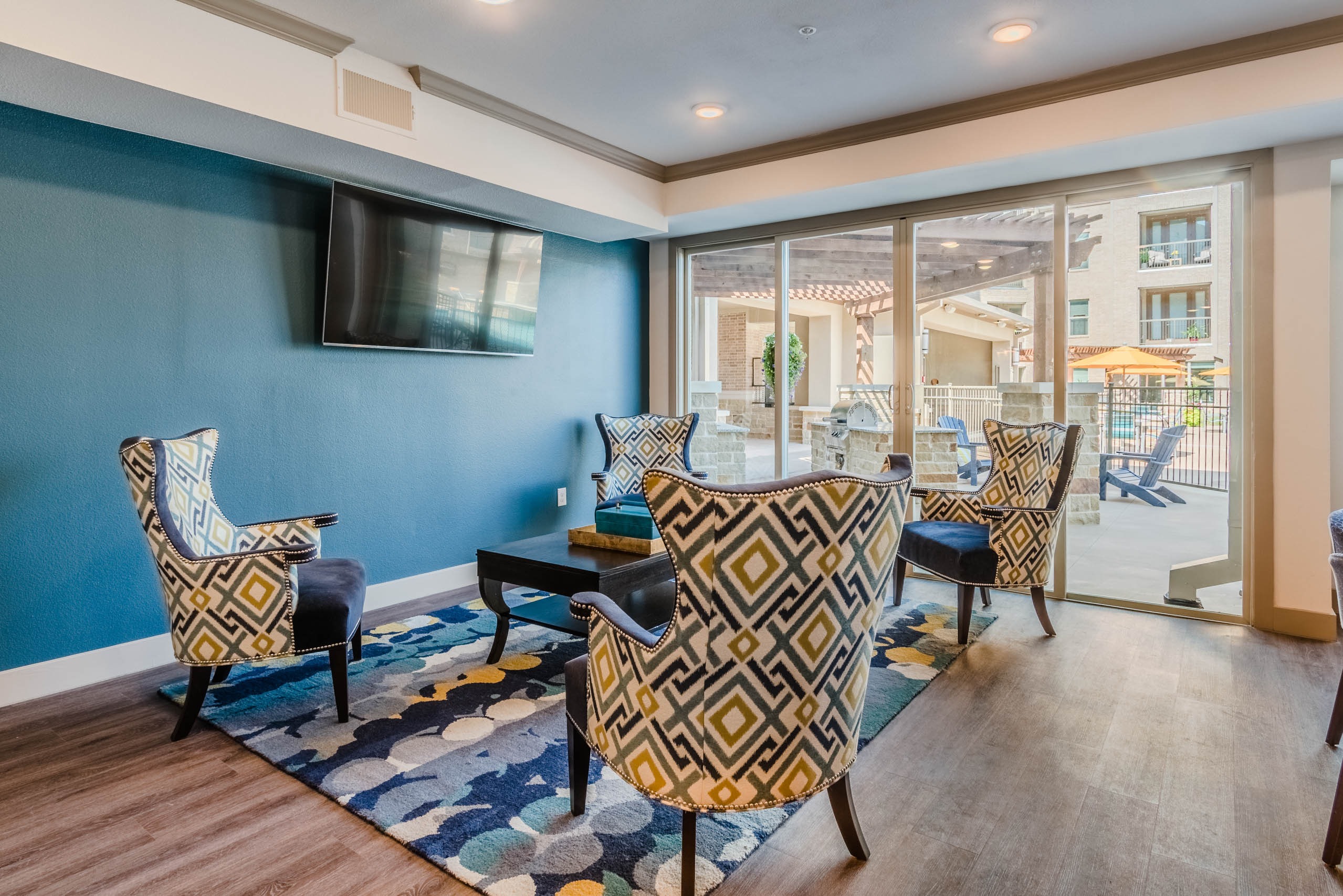 Resident lounge with television