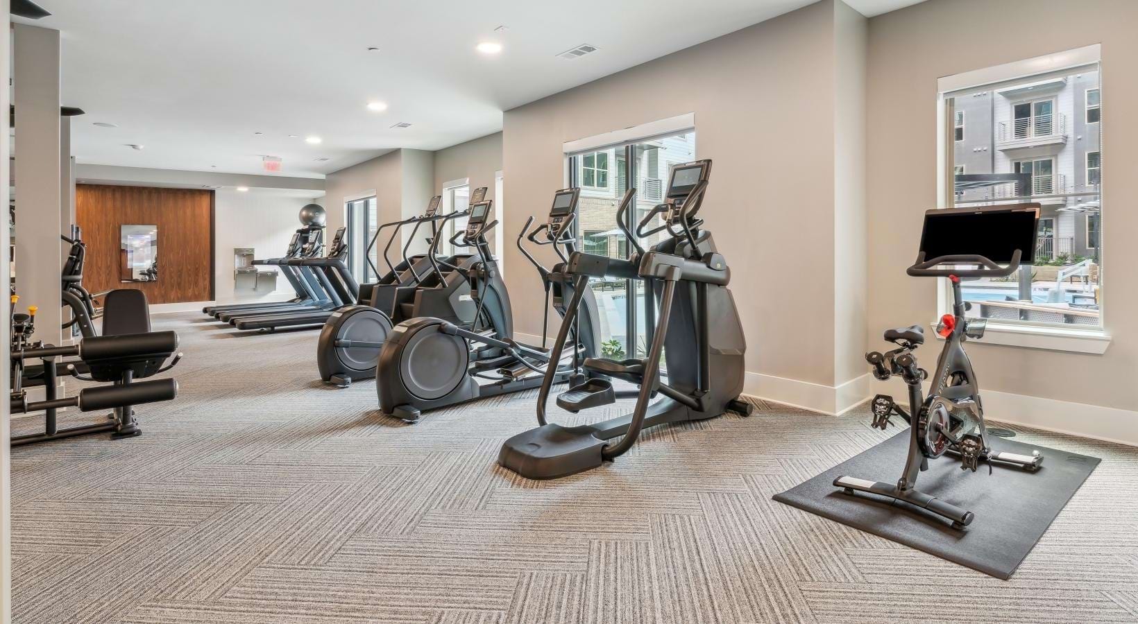 Fitness center cardio machines