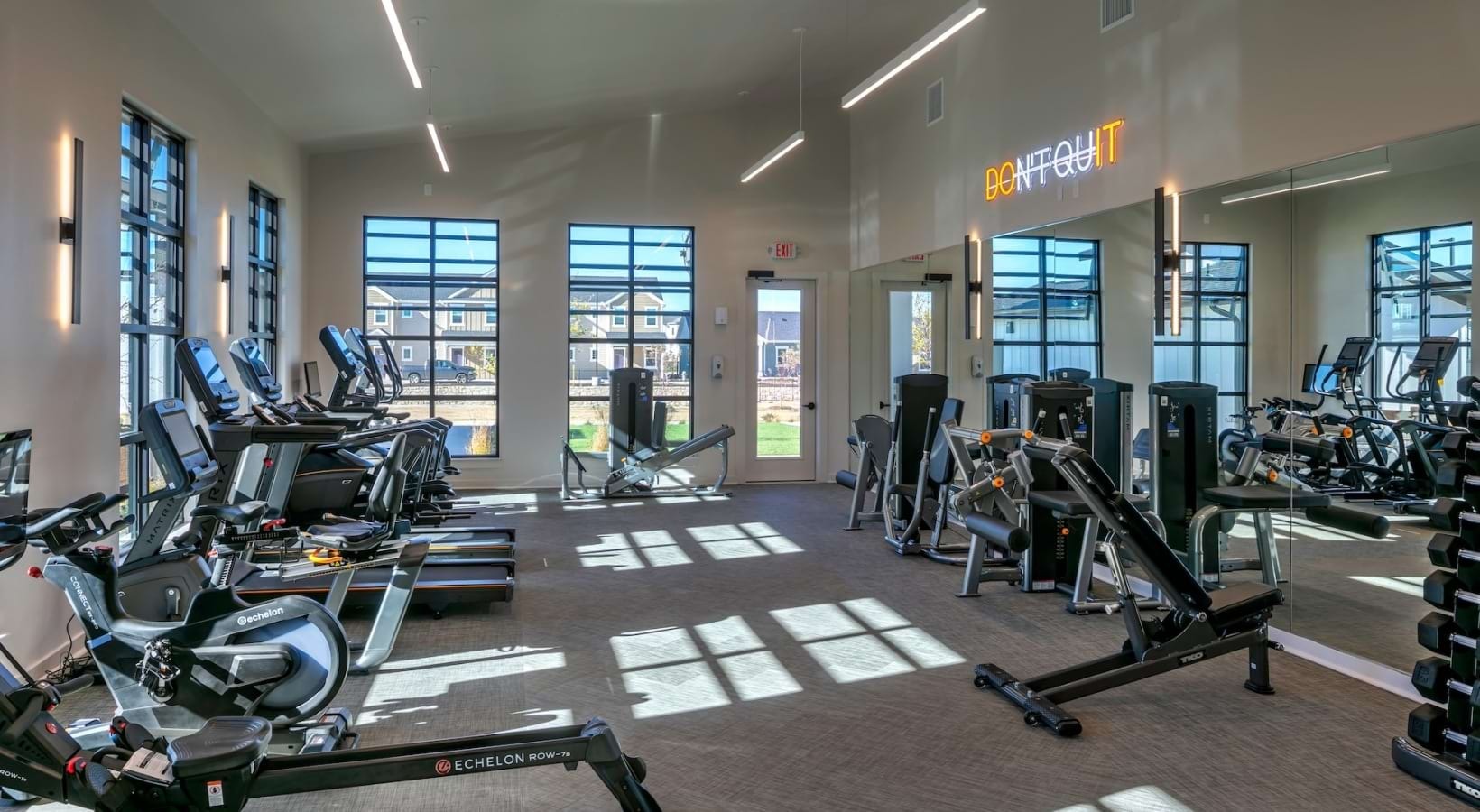Fitness center equipment