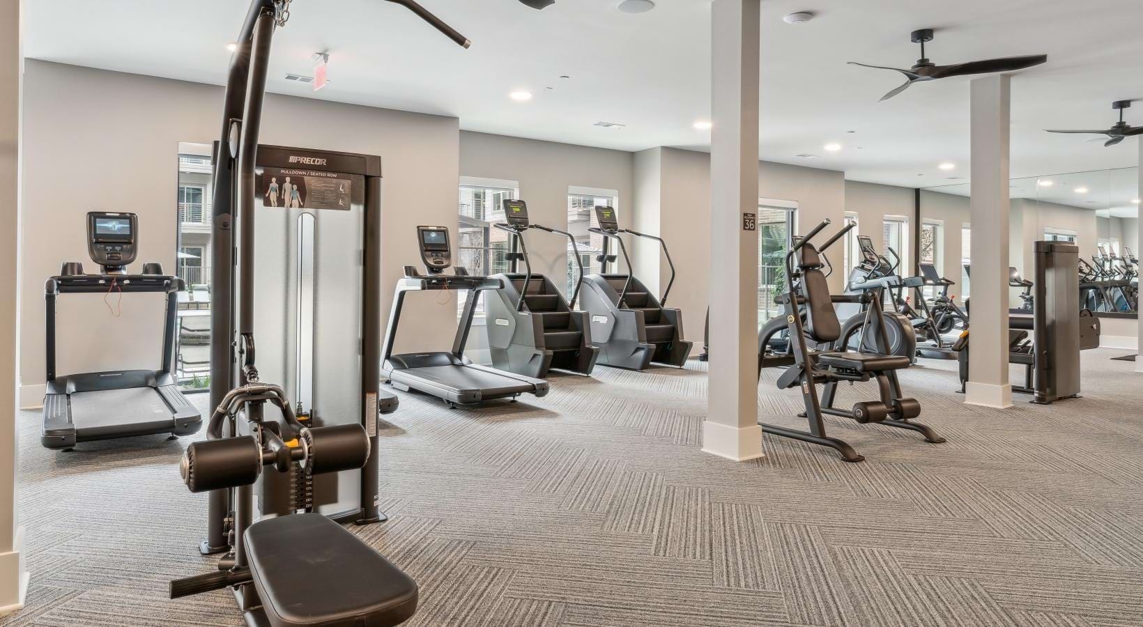 Fitness center with cardio equipment