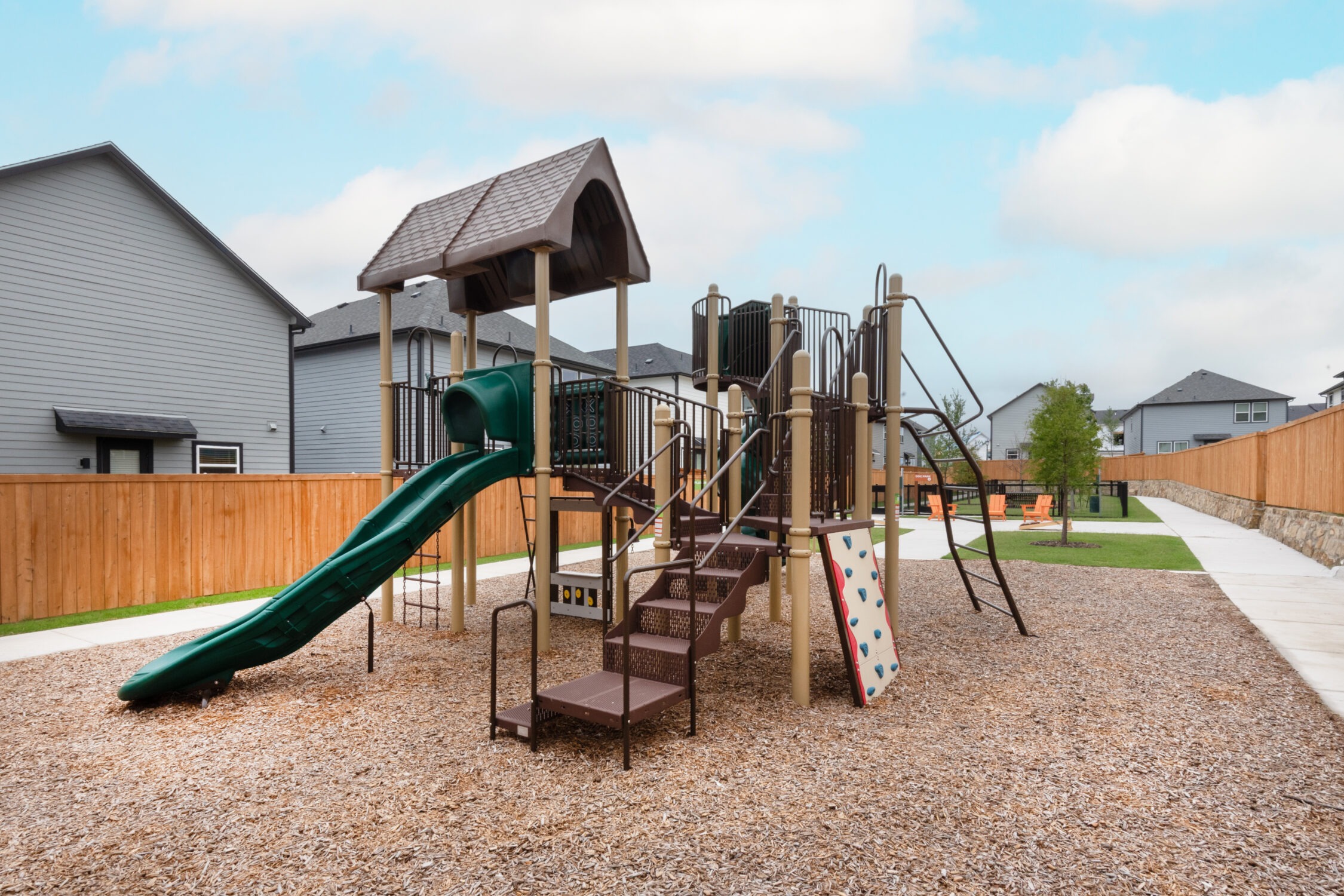 Playscape with green space