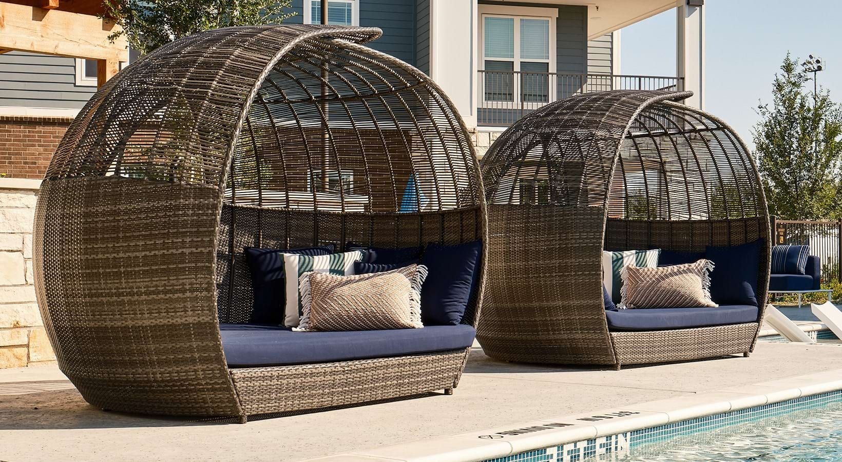 Poolside cabanas