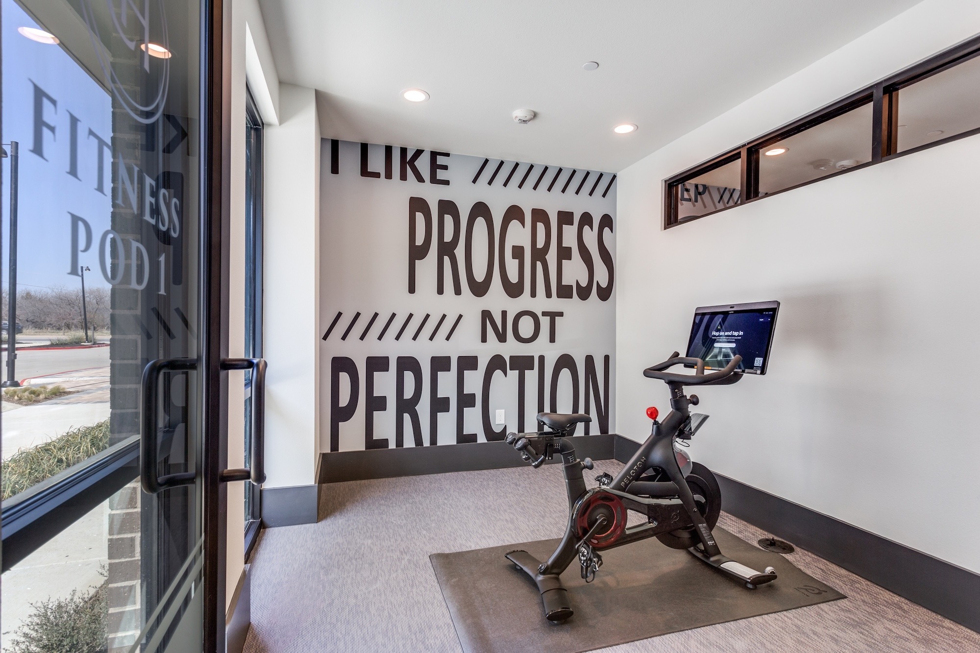 Fit studio with Peloton bikes