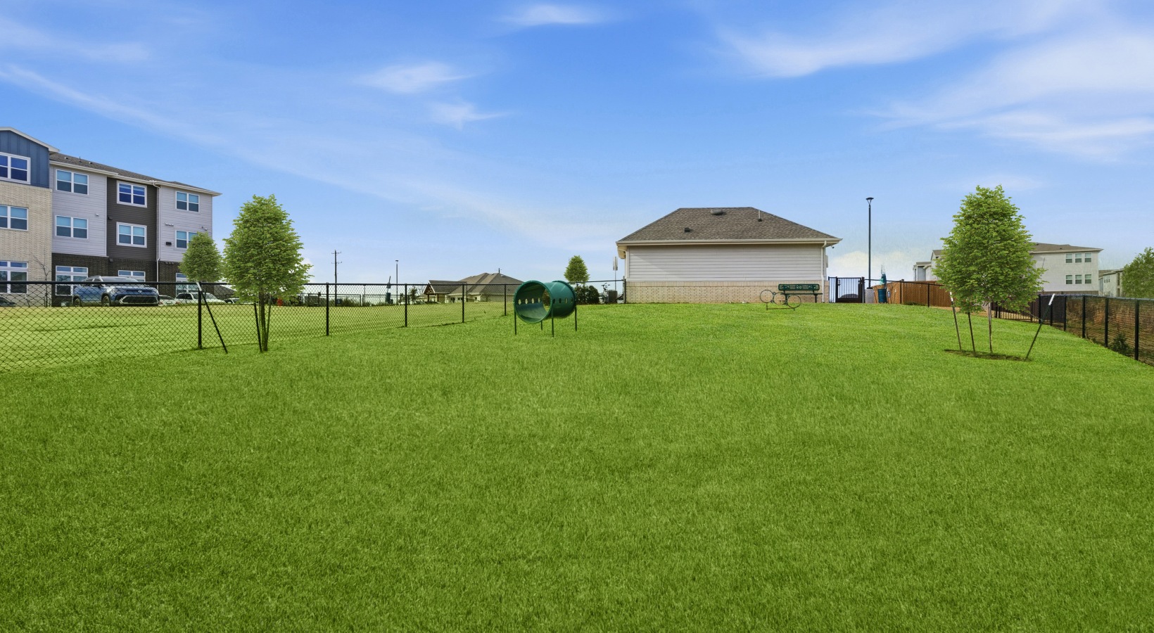 Fenced-in dog park