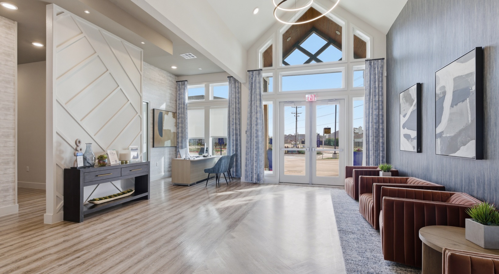 Leasing office lobby