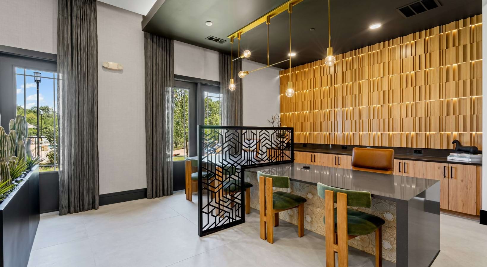 Work-from-home lounge with private booths