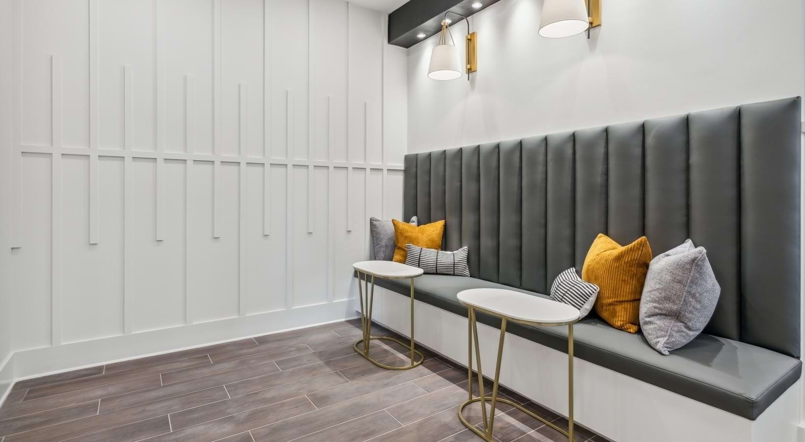 Locker and bench area