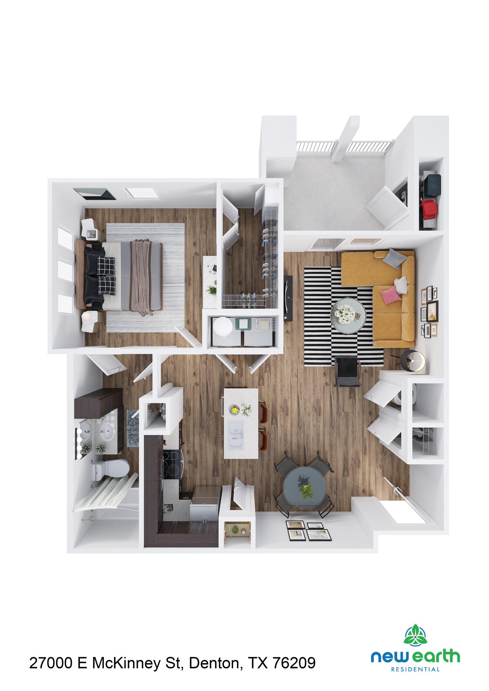 A-3 1 Bed 1 Bath – image 1