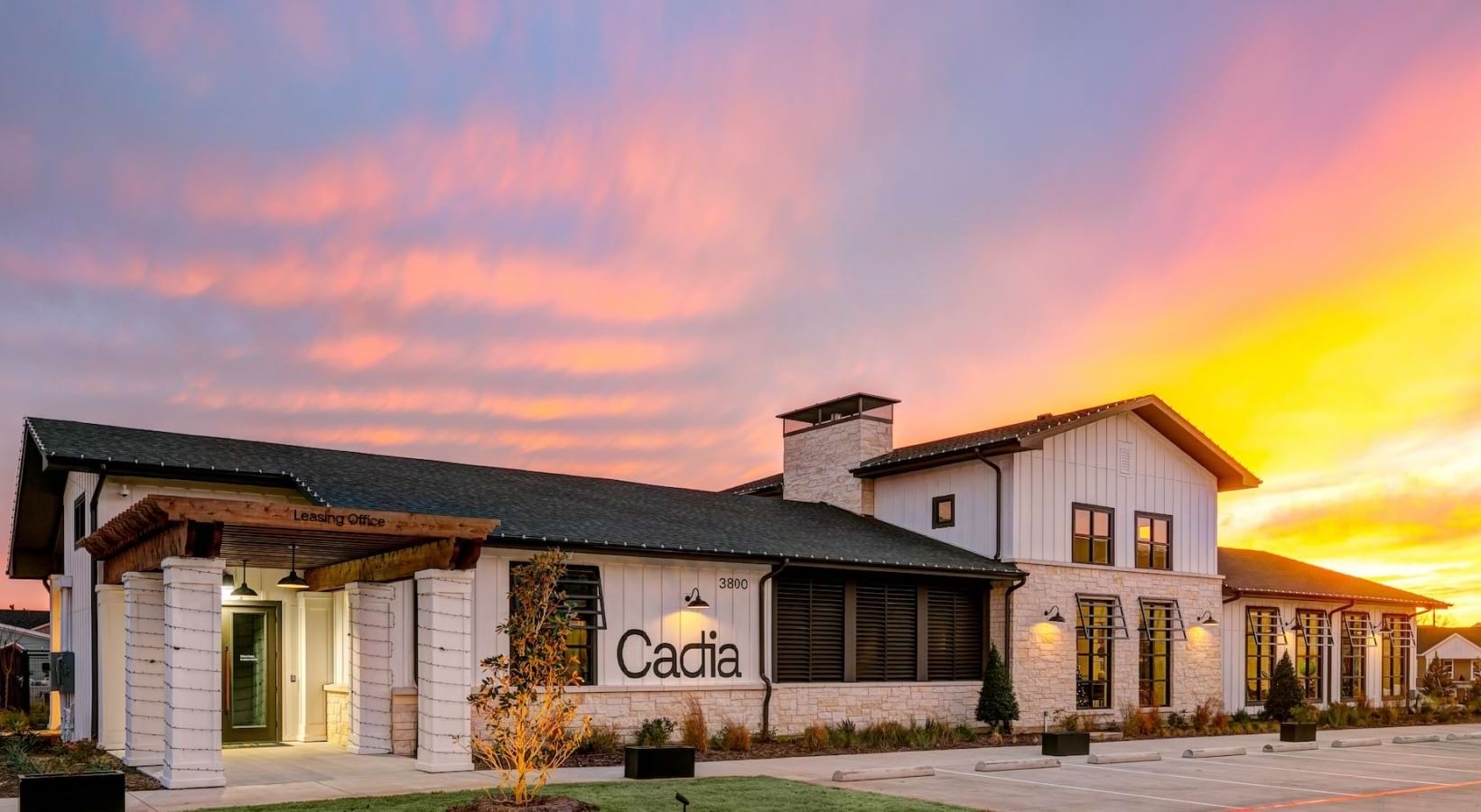 Clubhouse at sunset