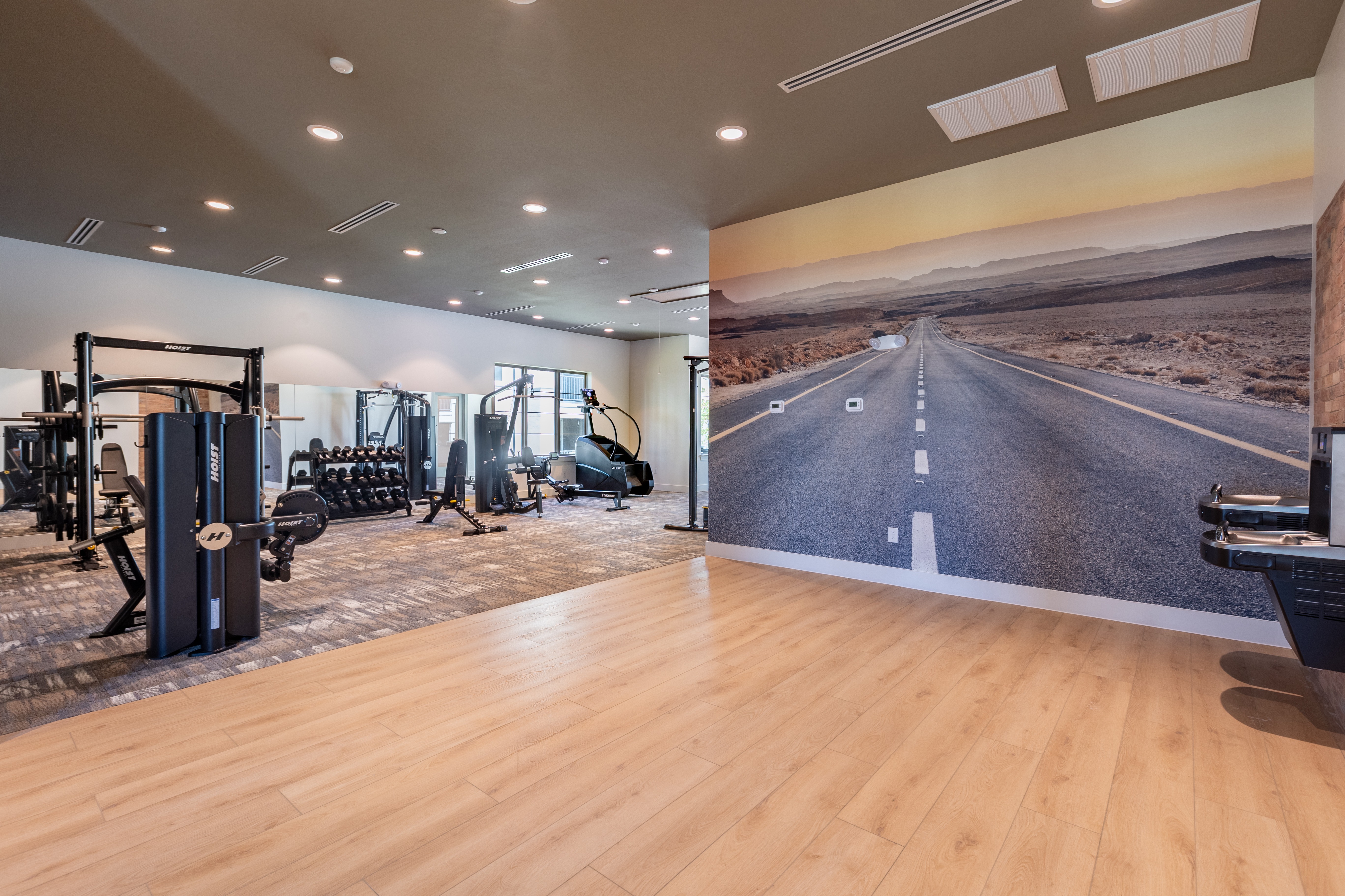 Fitness center with cardio equipment