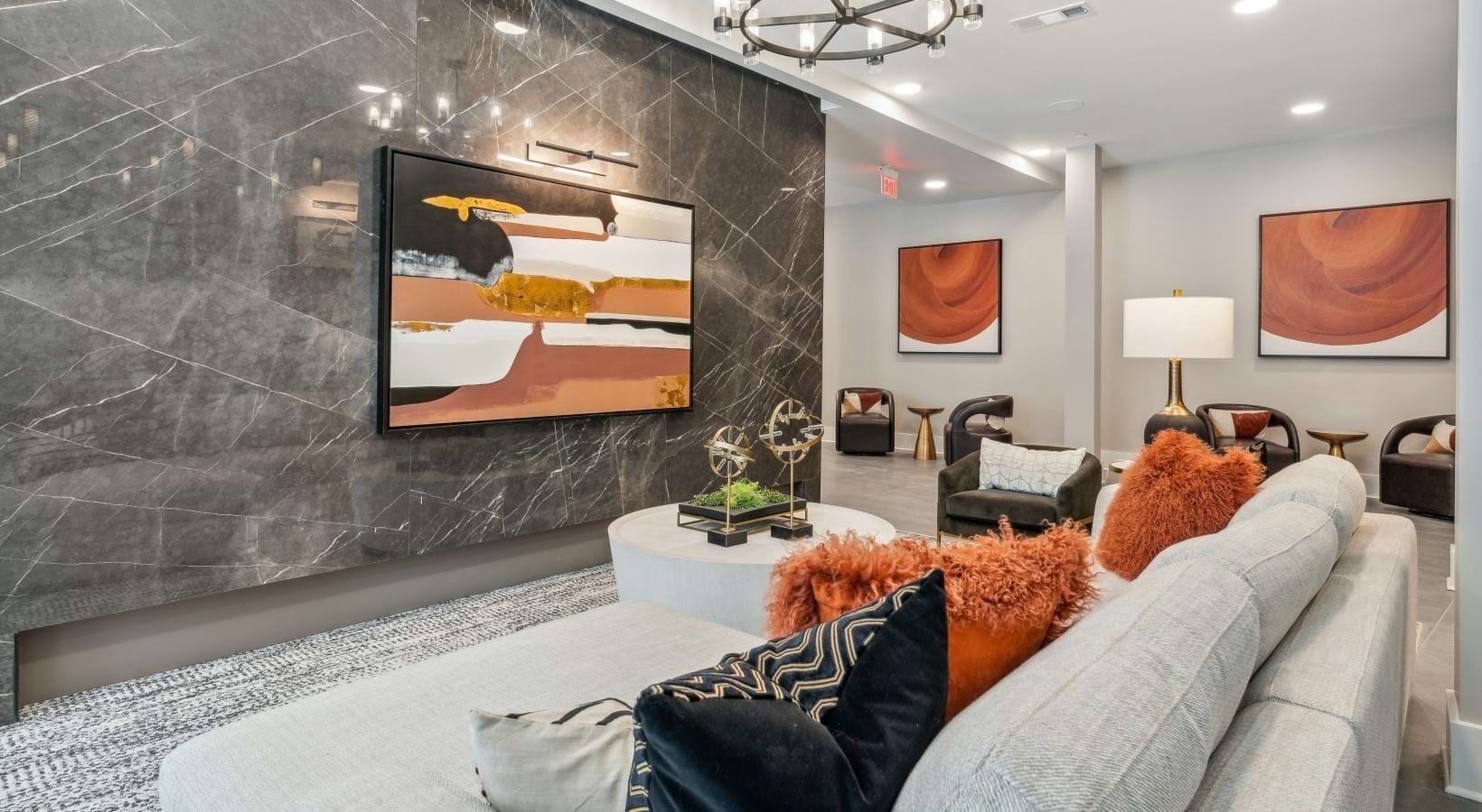 Movie theater lounge