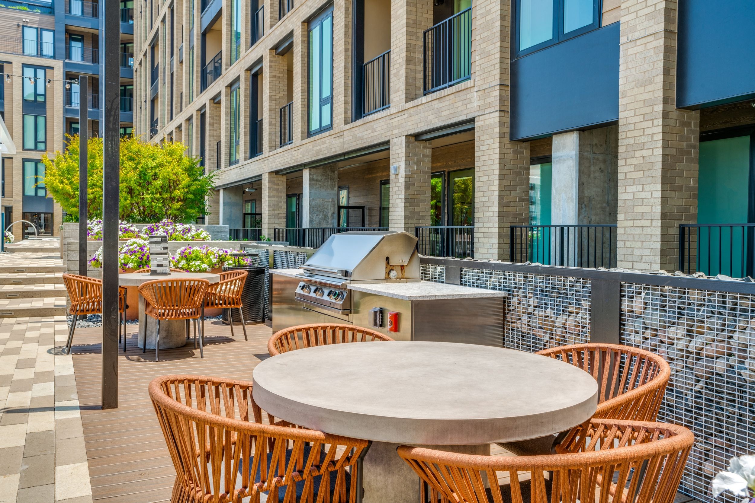 Outdoor grilling area