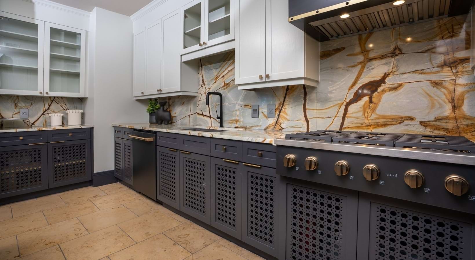 Community kitchen with gas range