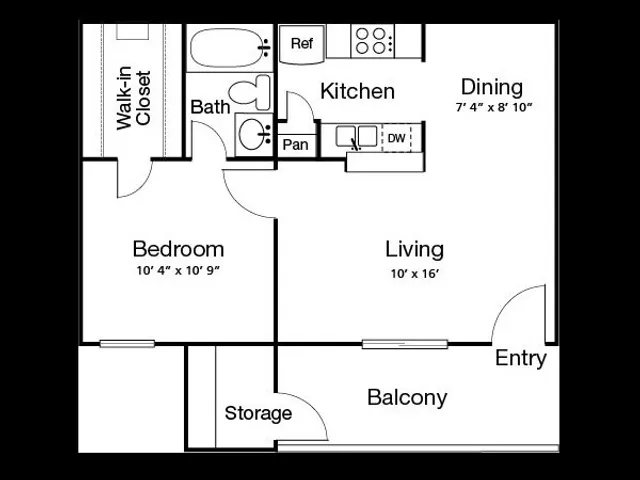 1 Bed 1 Bath A – image 1