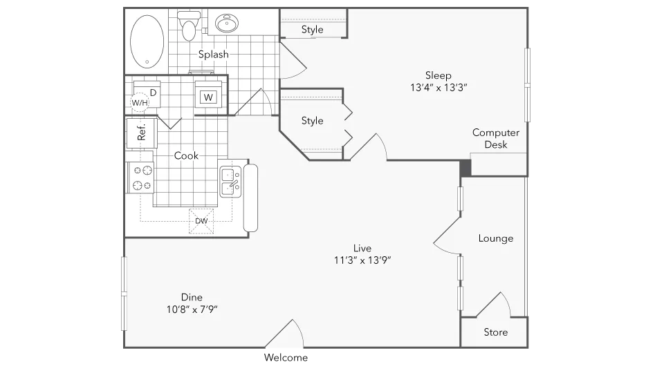1 Bed 1 Bath Washer Dryer A - photo 2