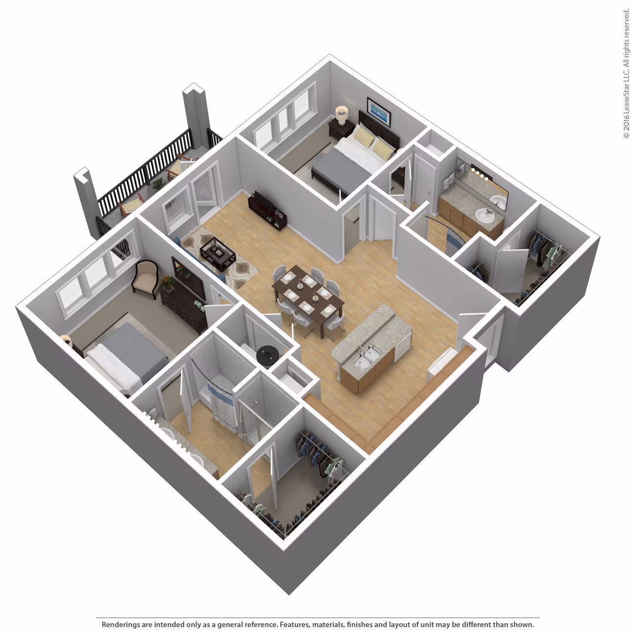 2 Bed 2 Bath 1251 SqFt (1143 Net) – image 1