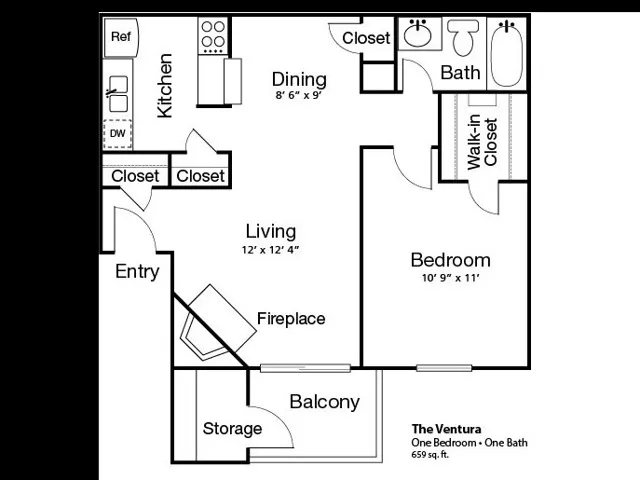 1 Bed 1 Bath B – image 1