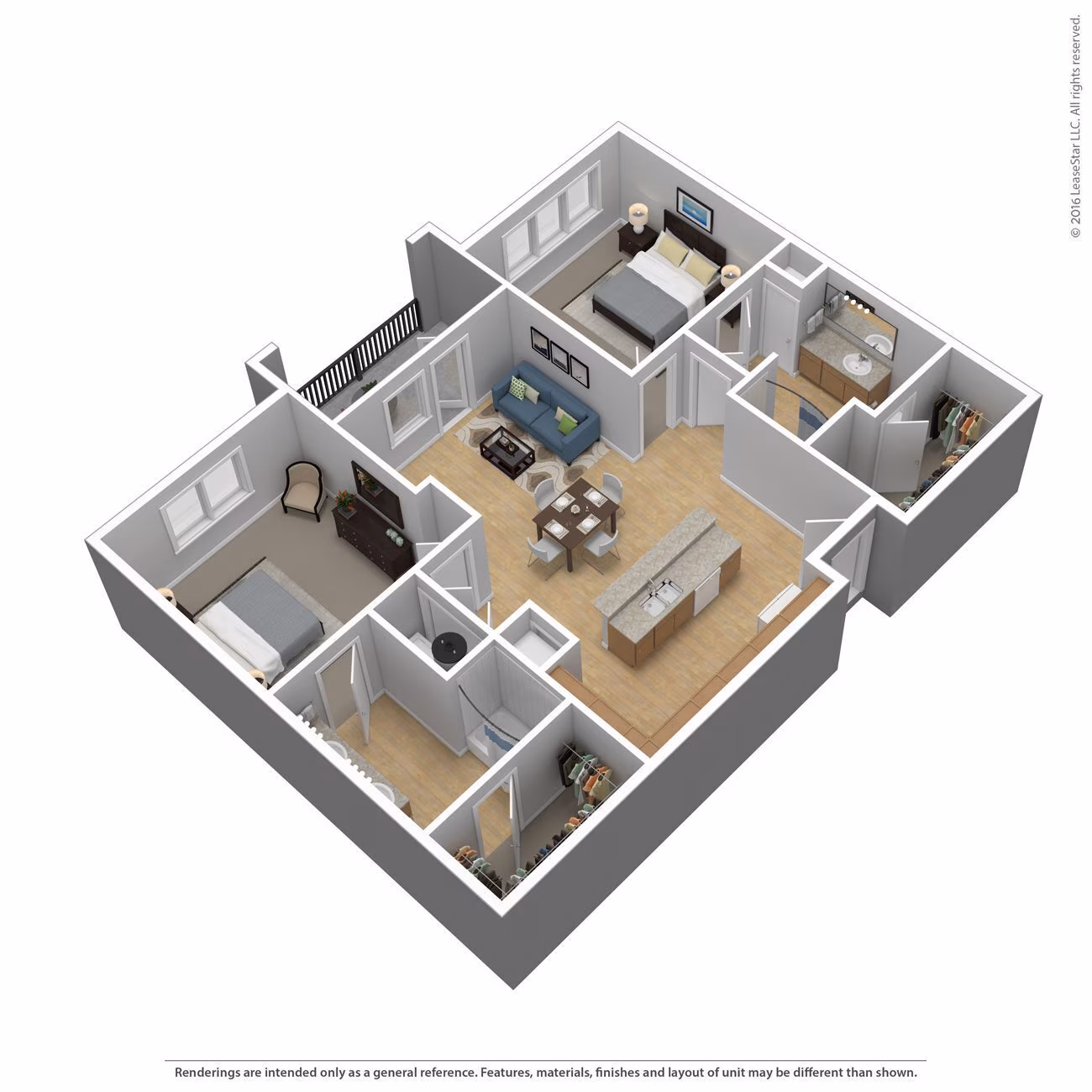 2 Bed 2 Bath 1240 SqFt (1145 Net) – image 1