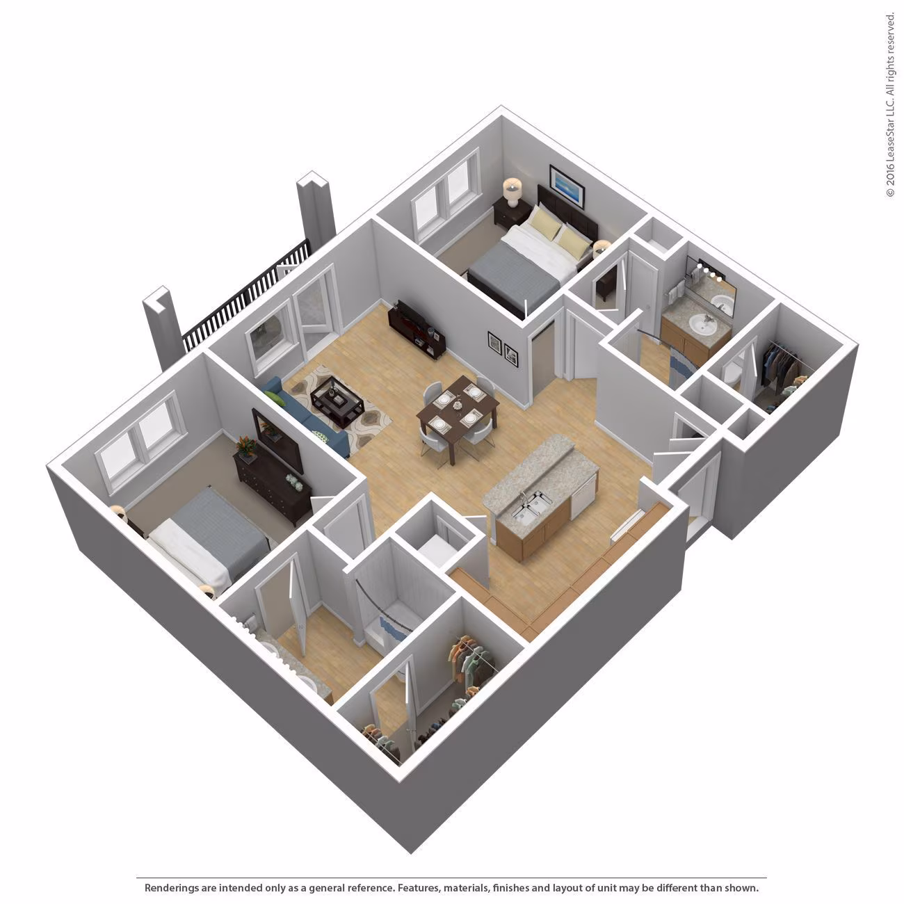 2 Bed 2 Bath 1154 SqFt (1046 Net) – image 1