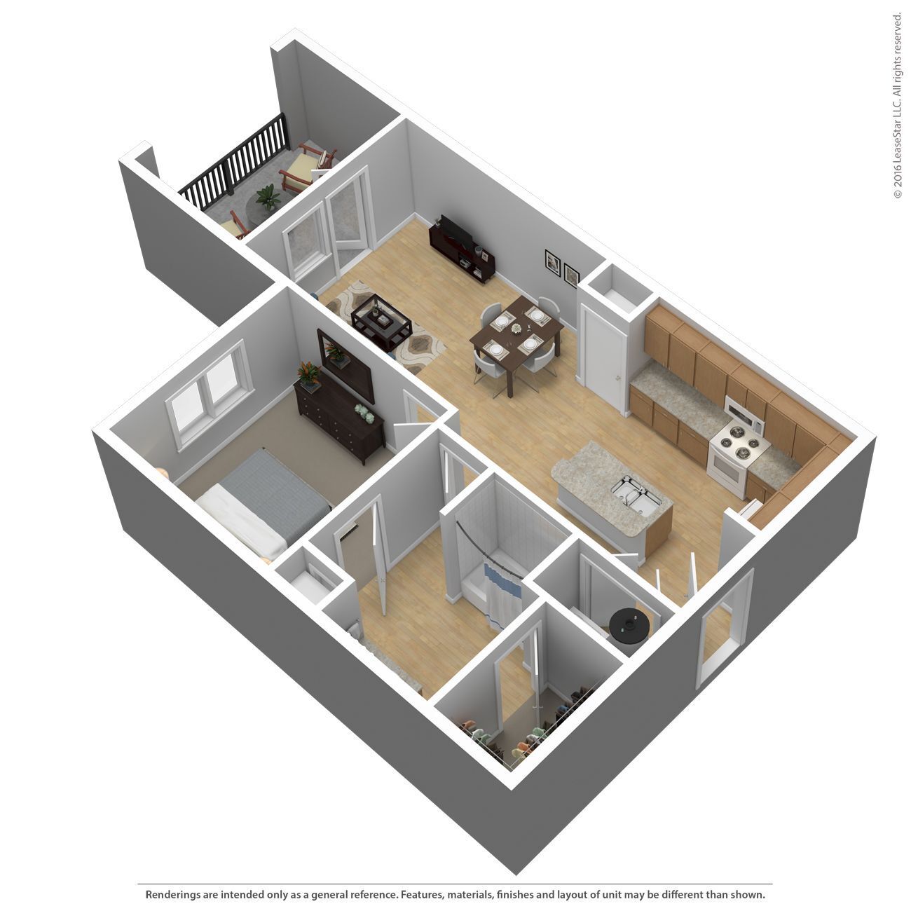 1 Bed 1 Bath 851 SqFt (741 Net) – image 1