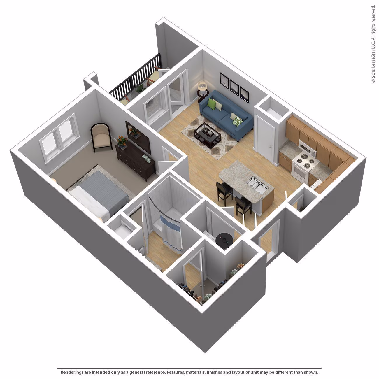 1 Bed 1 Bath 730 SqFt (648 Net) – image 1