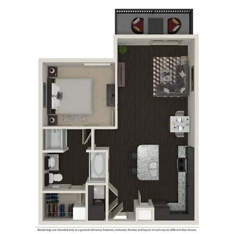 1 Bed 1 Bath - photo 2