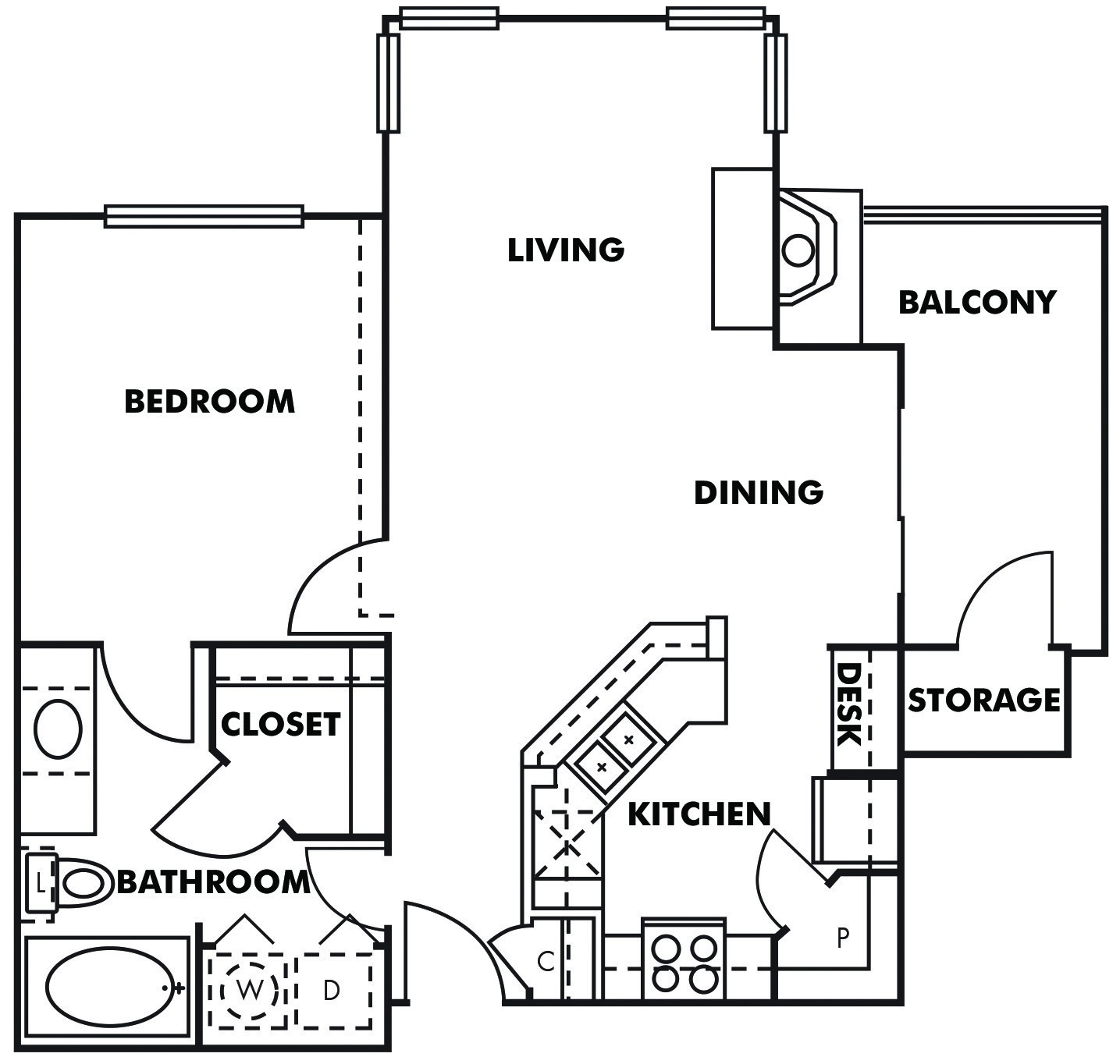 1BR/1BA · 770 sqft – image 1