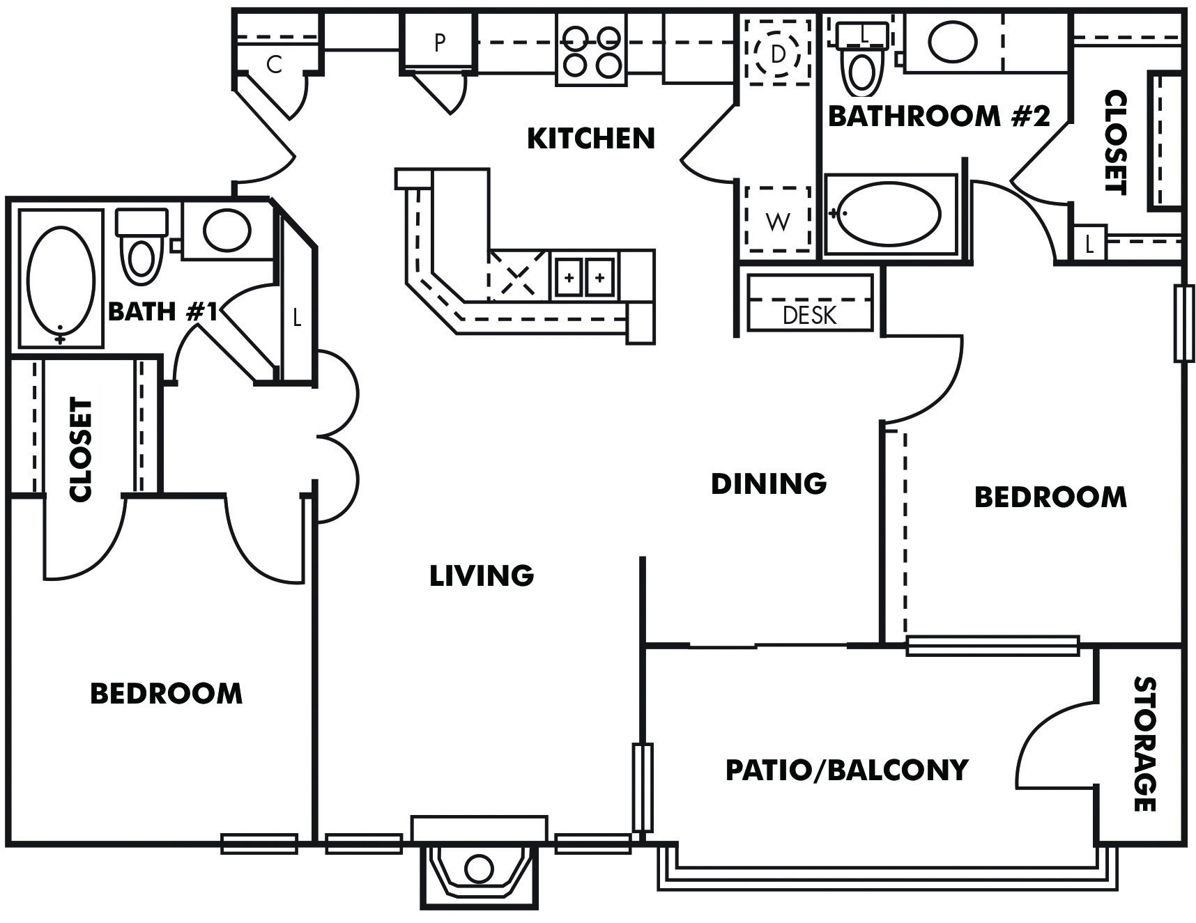2BR/2BA · 1115 sqft – image 1