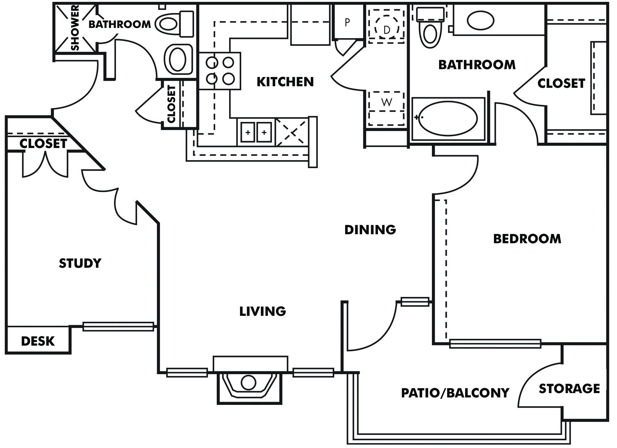 2BR/2BA · 937 sqft – image 1